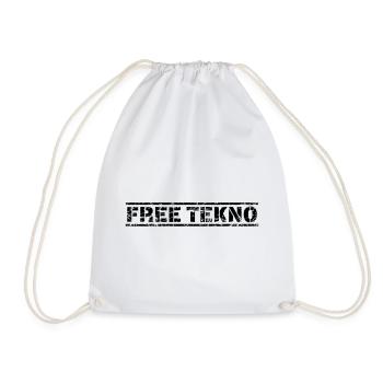 Free Tekno - Turnbeutel - Weiß - Vorne