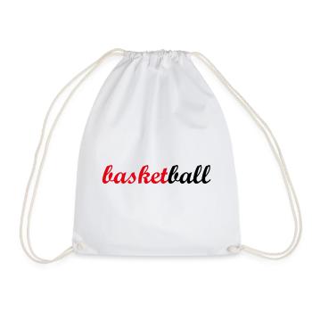 Life is basketball – urban sport, passion, energy - Drawstring Bag - white - Front