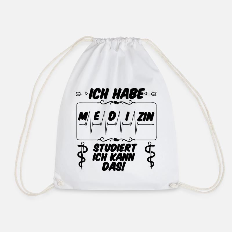 Ich habe Medizin studiert Geschenk - Turnbeutel - Weiß
