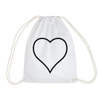 cœur - Sac de sport léger - blanc - Devant