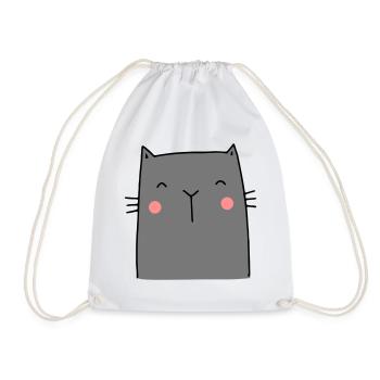 Cat Kitten Hangover I Cadeau pour des amis de chat - Sac de sport léger - blanc - Devant
