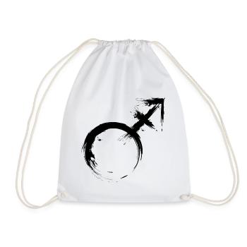 Transgender Male Androgyny Venus and Mars - Drawstring Bag - white - Front