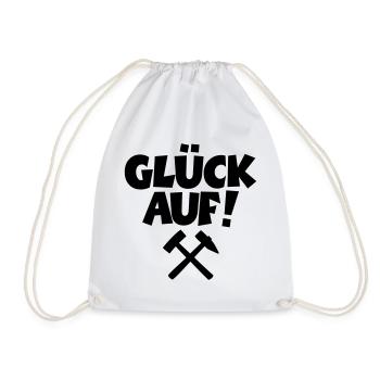 Glück auf mit Schlägel und Eisen - Turnbeutel - Weiß - Vorne