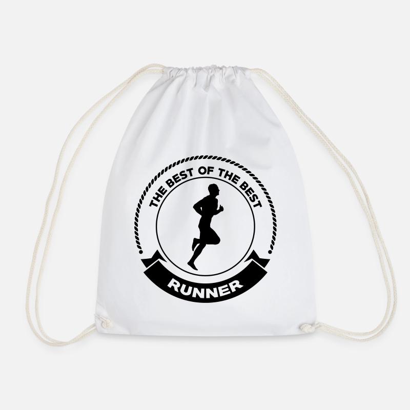 Laufen / Running / Jogging / Joggen / Marathon - Turnbeutel - Weiß