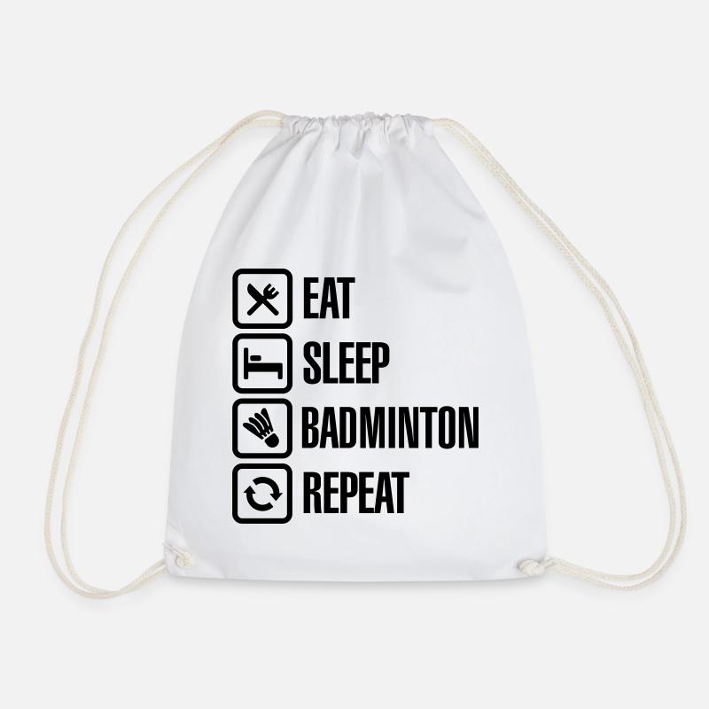 Eat Sleep Badminton Repeat - Sac de sport léger - blanc