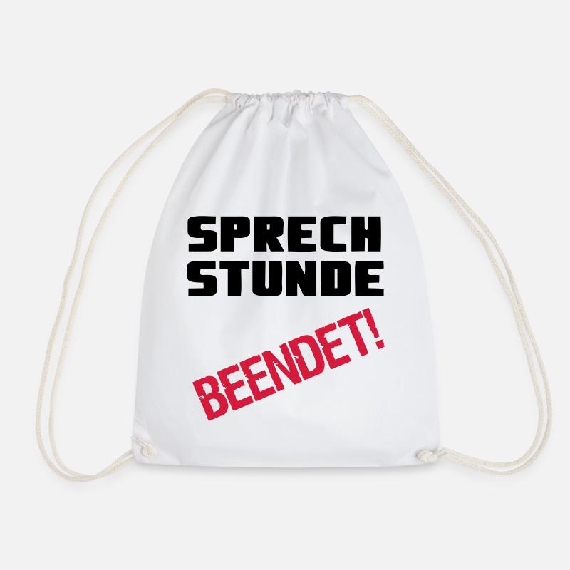 Sprechstunde beendet Medizin Spruch Geschenk - Turnbeutel - Weiß
