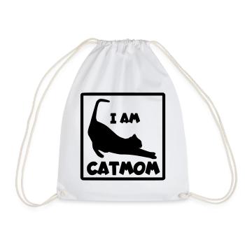 Je suis une femme chat et une mère # - Sac de sport léger - blanc - Devant