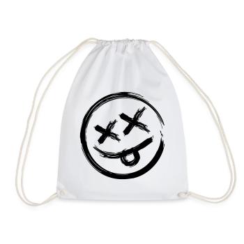 Smile - Drawstring Bag - white - Front