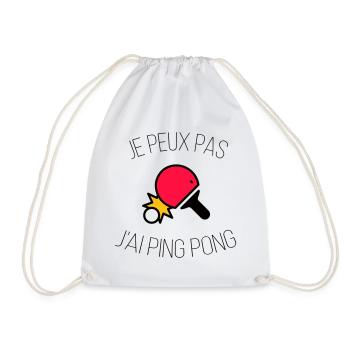 je peux pas j ai ping pong - Sac de sport léger - blanc - Devant