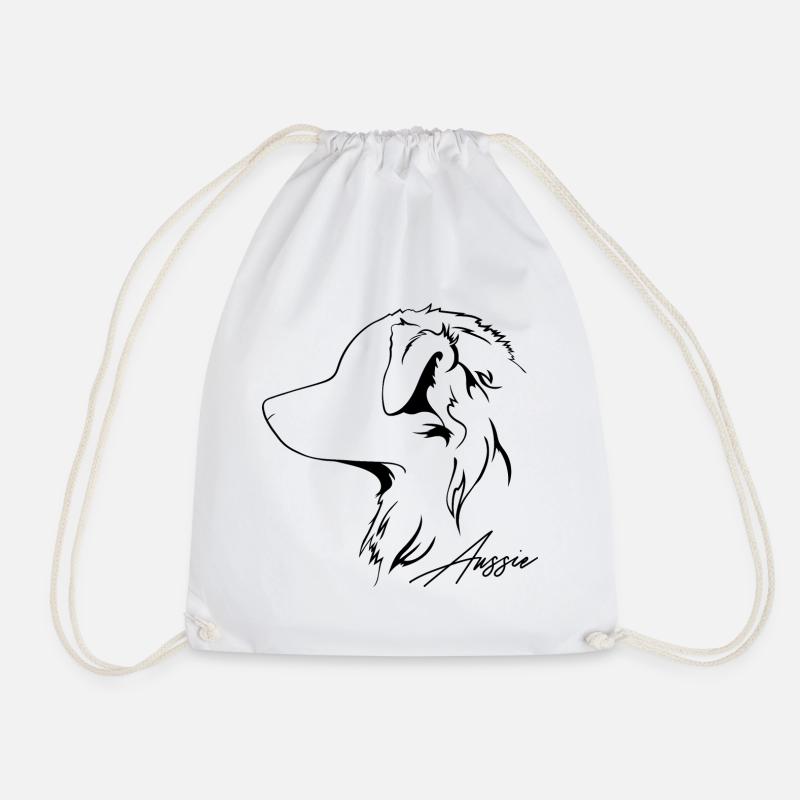 AUSSIE Australian Shepherd Hunde Hütehund Wilsigns - Turnbeutel - Weiß