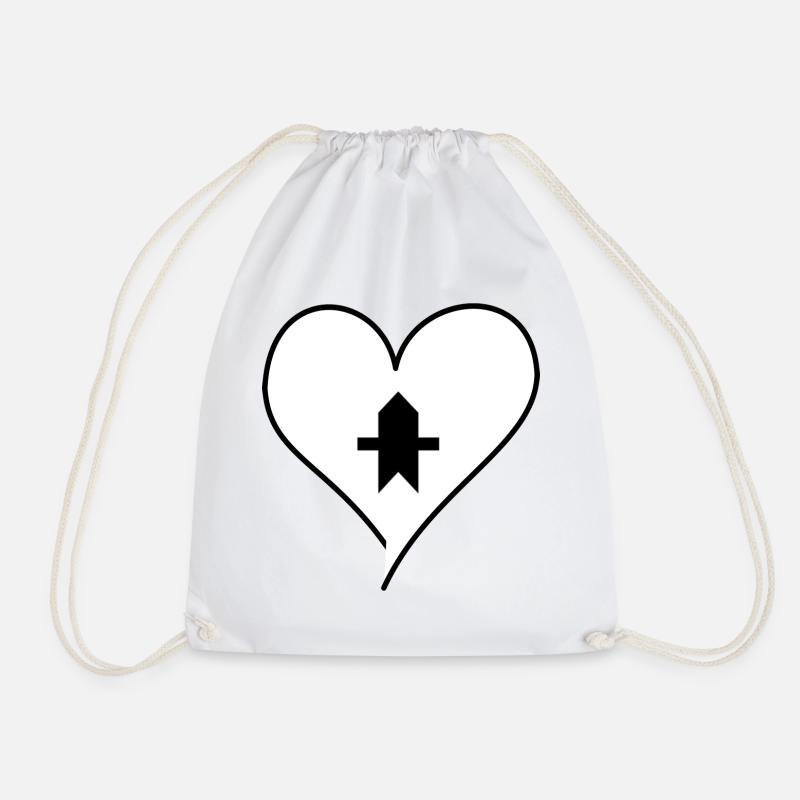 Right of way - Drawstring Bag - white