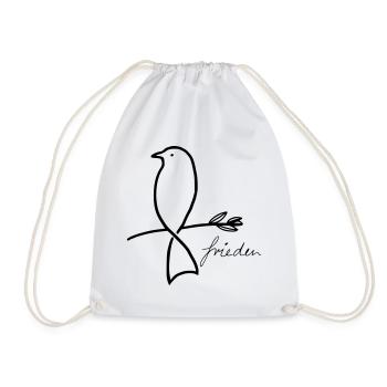 Peace - Drawstring Bag - white - Front