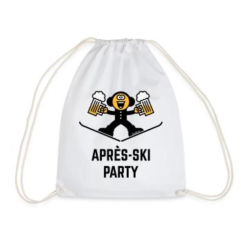 Après-ski (Bière / Dessin animé / 3C) - Sac de sport léger - blanc - Devant