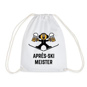 Après-Ski Meister (Bier / Karikatur / 3C) - Turnbeutel - Weiß - Vorne