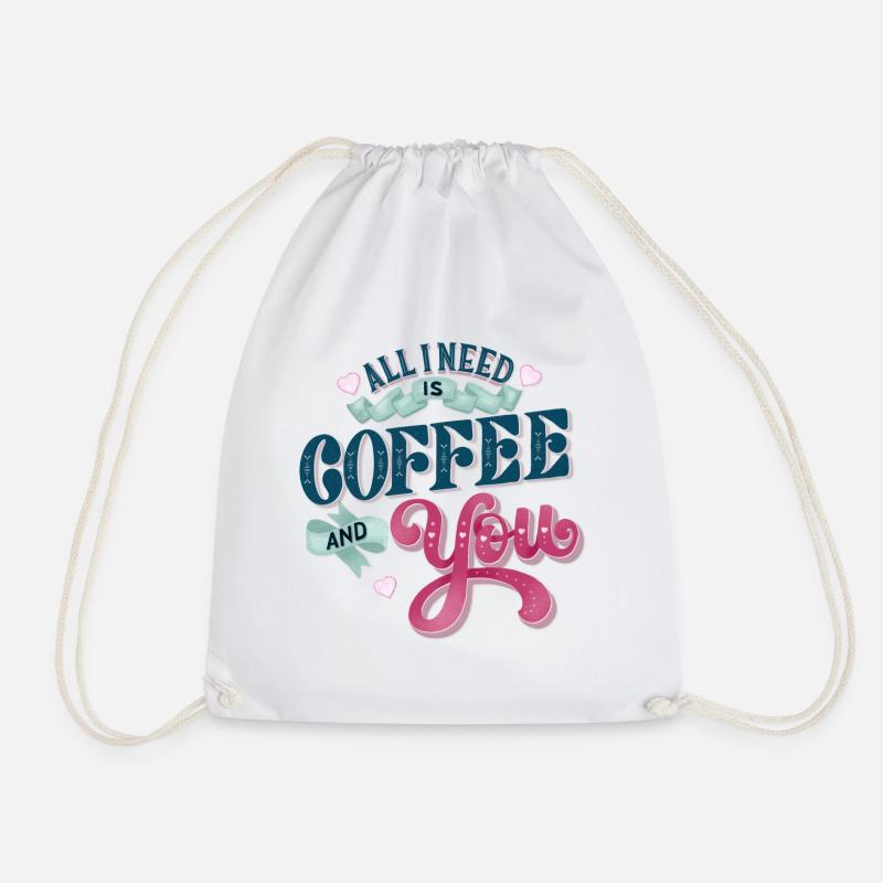 Coffee and You - Turnbeutel - Weiß