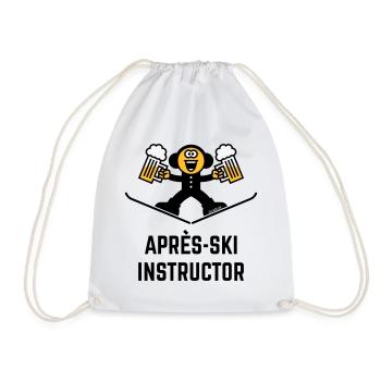 Après-Ski Instructor (Bier / Karikatur / 3C) - Turnbeutel - Weiß - Vorne