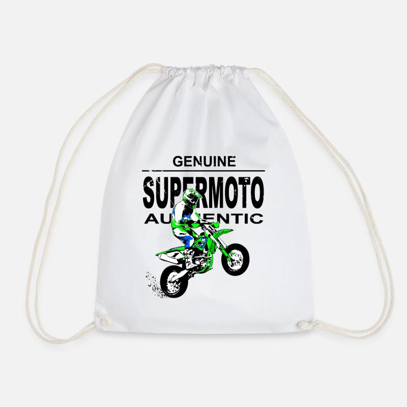 Supermoto - Drawstring Bag - white