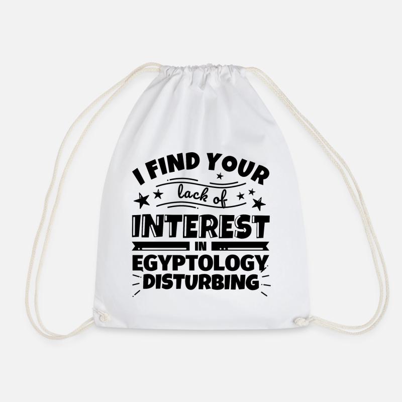 Egyptology funny gift - Drawstring Bag - white