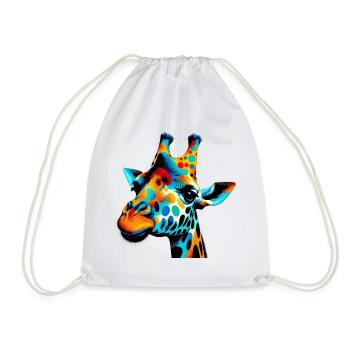 Giraffe Pop Art - Drawstring Bag - white - Front