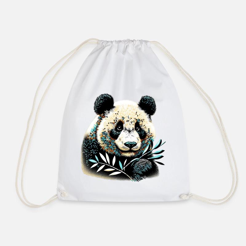 Panda - Turnbeutel - Weiß