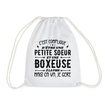 Petite Soeur et Une Boxeuse - Sac de sport léger - blanc - Devant