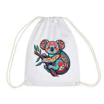Koala - Drawstring Bag - white - Front