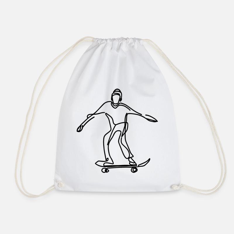 Skateboarder - Turnbeutel - Weiß