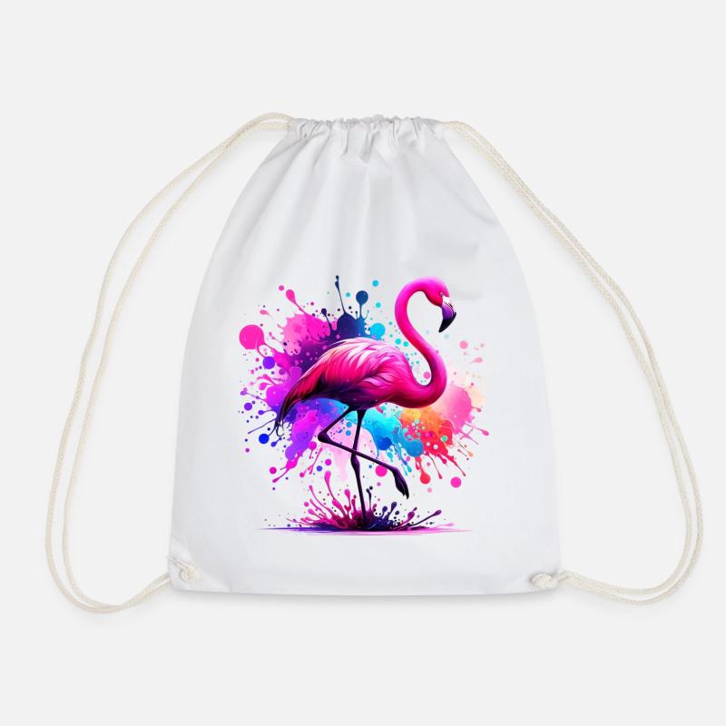 Flamingo - Turnbeutel - Weiß