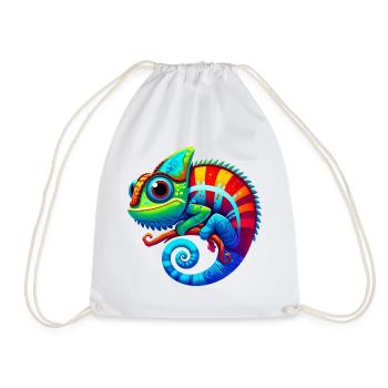 Chameleon - Drawstring Bag - white - Front