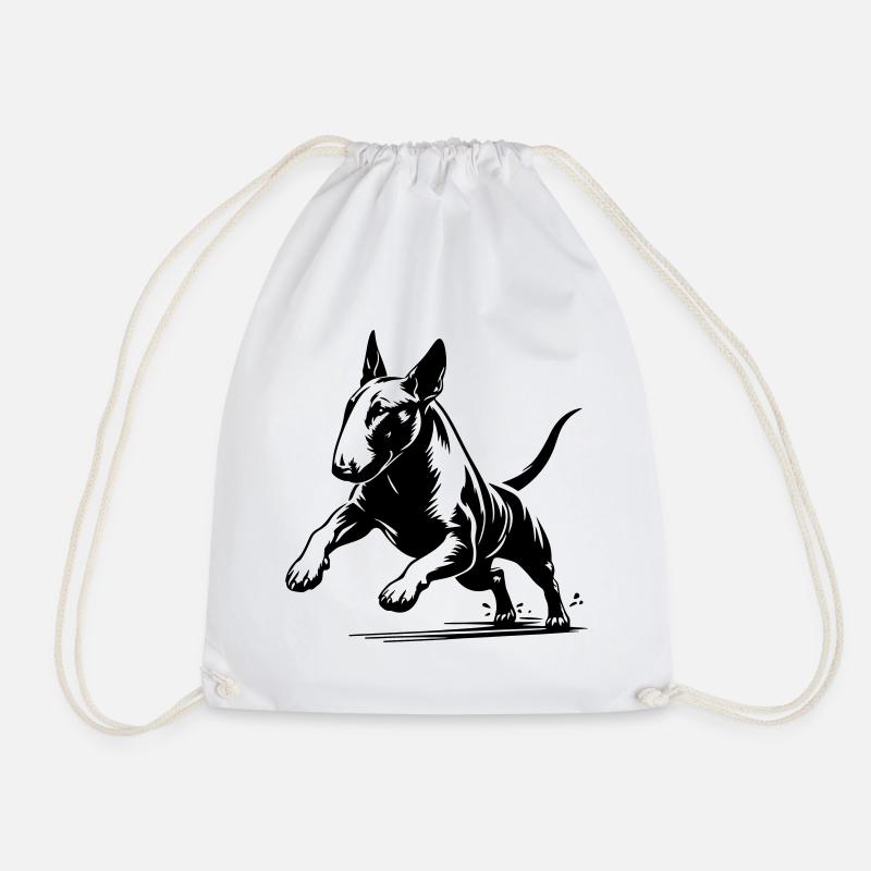 Bullterrier - Turnbeutel - Weiß
