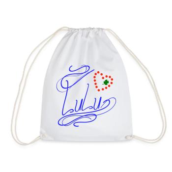 Lulu avec cœur et trèfle - Sac de sport léger - blanc - Devant