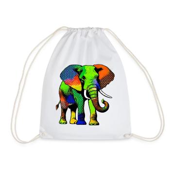 Éléphant - Sac de sport léger - blanc - Devant