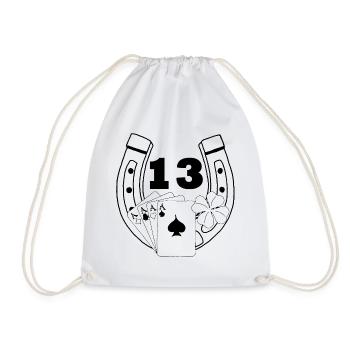 La chance (noir) - Sac de sport léger - blanc - Devant