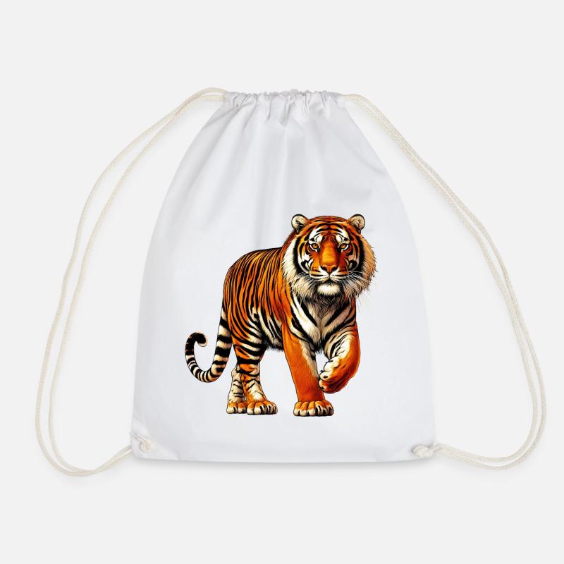 Tiger - Turnbeutel - Weiß