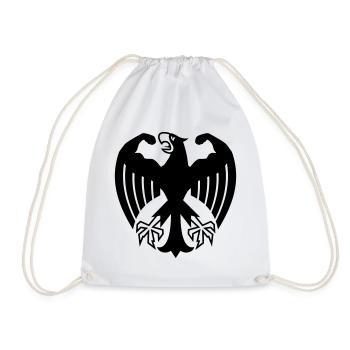 Fitness eagle with muscles - Drawstring Bag - white - Front