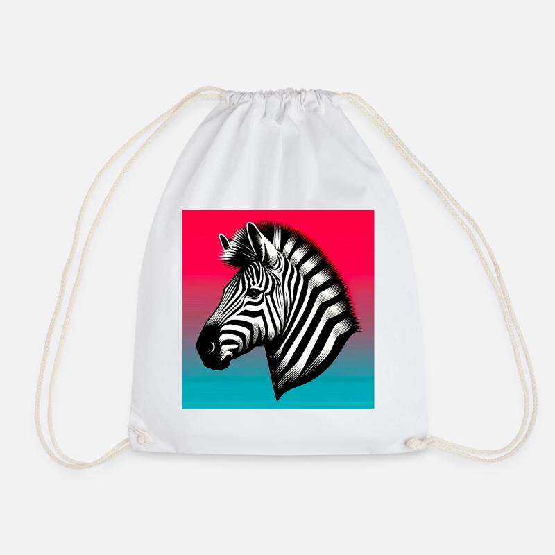 Zebra - Turnbeutel - Weiß