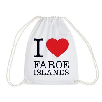 j’adore Îles Féroé - Sac de sport léger - blanc - Devant