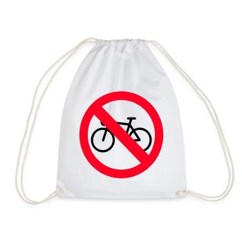 Kein Fahrrad - Turnbeutel - Weiß - Vorne
