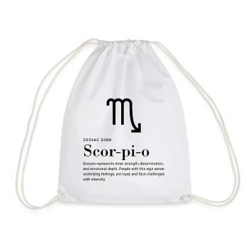 Scorpio - Zodiac Sign  - Turnbeutel - Weiß - Vorne