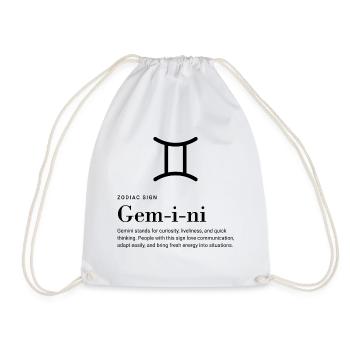 Gemini - Zodiac sign - Turnbeutel - Weiß - Vorne