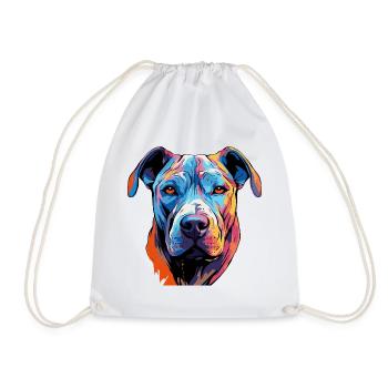 Hund Comic Pop Art - Turnbeutel - Weiß - Vorne