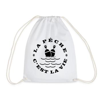 Fishing is life - Drawstring Bag - white - Front