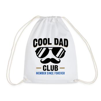Cool Dad Club, Lustiges Vatertag Papa Shirt - Turnbeutel - Weiß - Vorne