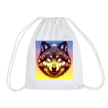 Wolf - Turnbeutel - Weiß - Vorne