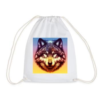 Wolf - Turnbeutel - Weiß - Vorne