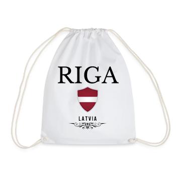 Riga souvenir, elegant design Riga - Drawstring Bag - white - Front