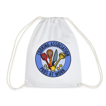 Cooking Association Professionals at Work Emblem - Drawstring Bag - white - Front