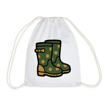 Rubber boots Gardening Muddy weather Rain - Drawstring Bag - white - Front