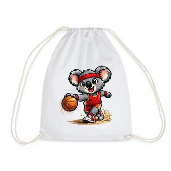 Süßer Koala spielt Basketball - Turnbeutel - Weiß - Vorne
