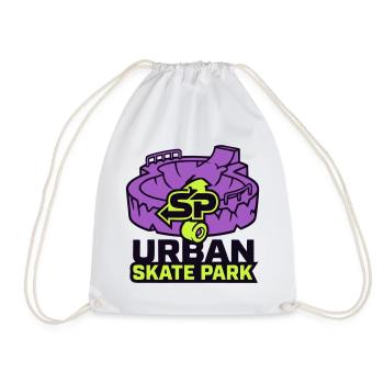 Skatepark Bowl Wappen Logo - Turnbeutel - Weiß - Vorne